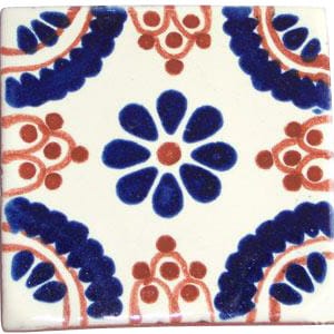 12  Mexican Hand Painted Talavera Tiles 4" X 4"