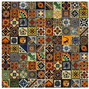 Mexican Talavera Tile 100 4"  x 4" pieces for your craft or construction project