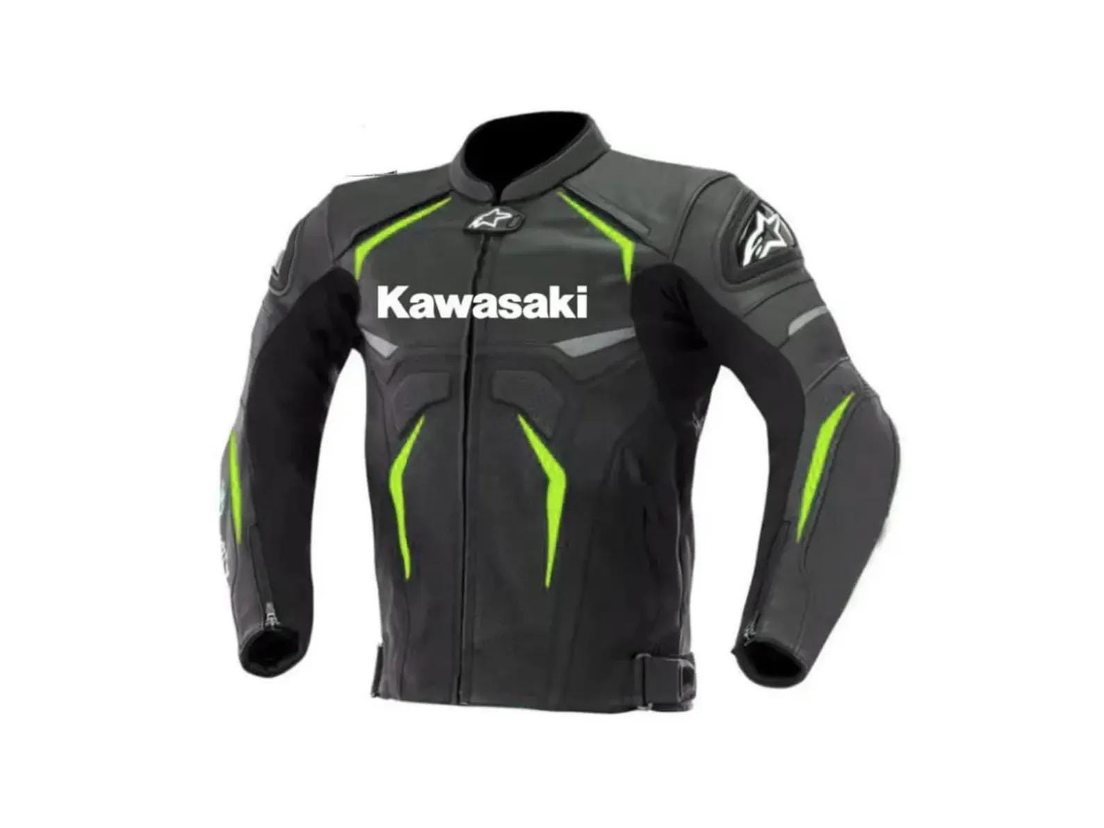 Kawasaki green leather jacket - Etsy 日本