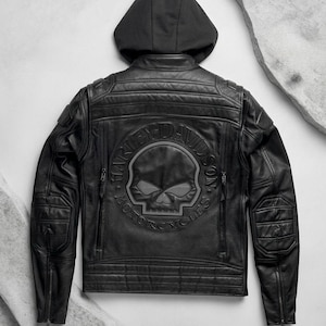 Harley Davidson Skull Jacket - Etsy