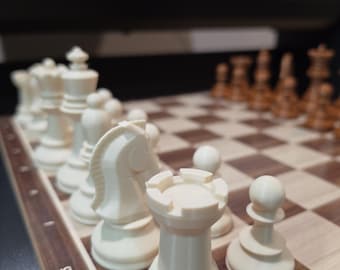 Jeu d'échecs Bobby Fischer Dubrovnik 1960 (Impression 3D - Taille standard pour les tournois !!)