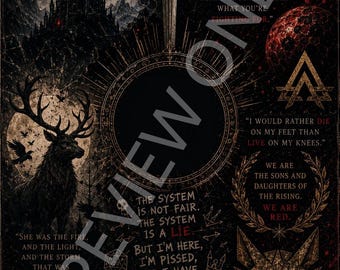 Inserto Kindle Dark Fantasy / Ispirato a Throne of Glass / Estetica di Red Rising e Dungeon Crawler Carl
