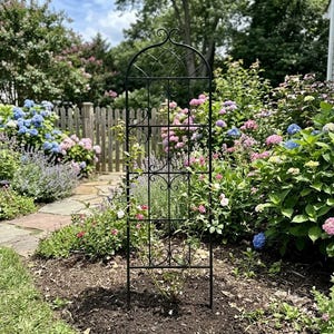Garden Trellis Outdoor, Metal Plant Support, Climbing Rose Flower Fence Panel, Clematis Wall Arch