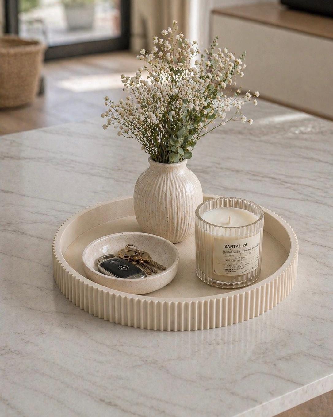 Decorative Tray | Entryway Key Tray | Coffee Table Decor | Modern
