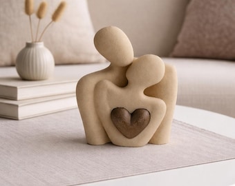Abstract Couple Statue Couple Figurine Decor Modern Home Decor Romantic Statue Gift Minimalist Shelf decor