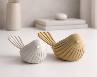 Ensemble de décorations d'oiseaux modernes, figurines d'oiseaux décoratives, style de décoration d'étagère minimaliste, décoration neutre