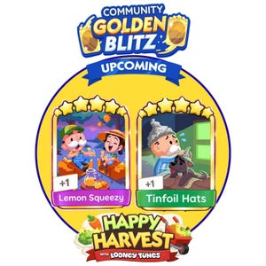 Golden Blitz Event - Monopoly_GO Stickers - ( Lemon Squeezy & Tinfoil Hats )