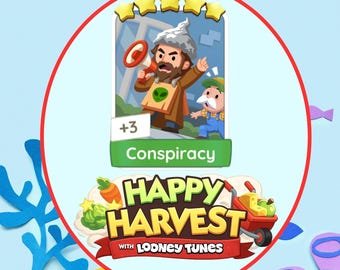 Konspiration - Monopoly_GO-klistermärken 5 stjärnor - Nytt album Happy Harvest (snabb leverans)