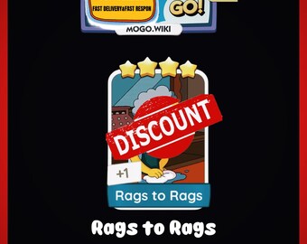 Rags To Rags - Monopoly GO Stickers 4 Sterne - Neues Album Juni (Schnelle Lieferung)
