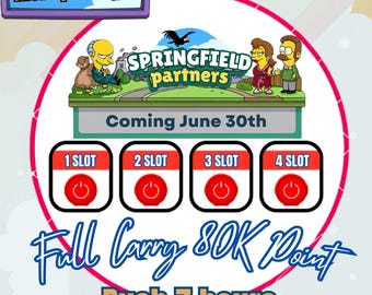 Springfiled Partners - Monopoly_Go Partners Event - (Full Carry Service) 80K Point