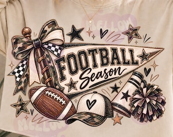 Football Season PNG, Pennant Flag Touchdown Football, Texas Sports Design, Game Day Football, Vintage Camo Football College Touchdown Design