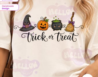 Trick or Treat Halloween Png, Spooky Pumpkin Spice Shirt Design, Trendy Girly Sublimation, Jack O Lantern Halloween Mama Instant Download