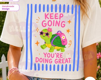 Striped Keep Going Png, Cute Turtle Last Day Of School Png, Class Dismissed Sublimation, Preppy Teacher Summer Shirt Design, School fun day