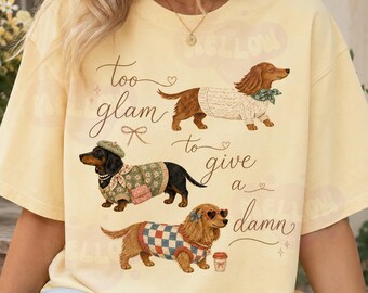 Fall Dachshund PNG | Doodle Crew | Cute Wiener Dog PNG | Cozy Autumn Dog Mom Sublimation | Doxie Dog Owner Shirt Design
