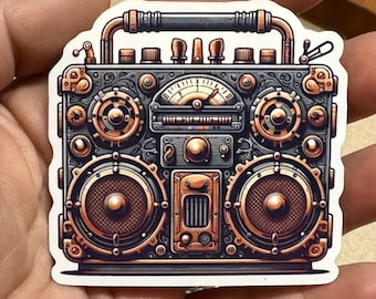 Steampunk Boombox Stickers