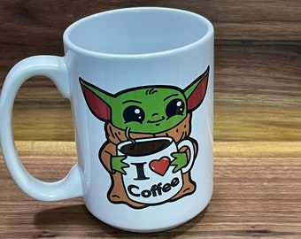 Taza Grogu de cerámica de 15 oz