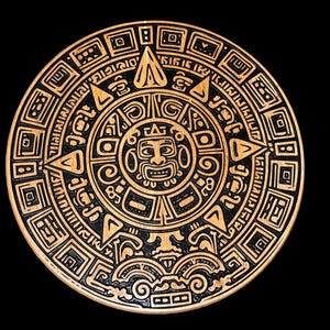Calendario maya tallado de 18 pulgadas