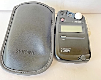 Sekonic L-308S Flashmate Digital Incident Reflected & Flash Light Meter w Case