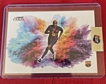 1 Custom Blast Lamine Yamal CB-28 FC Barcelona Trading Card Soccer