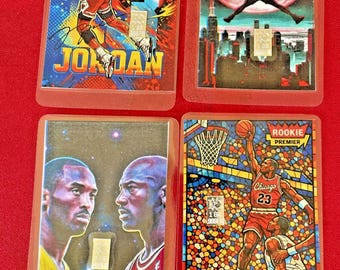 1 gr .999 Fine silver Fan Art cards x 4 total 4 Gr Michael Jordan Chicago Bulls