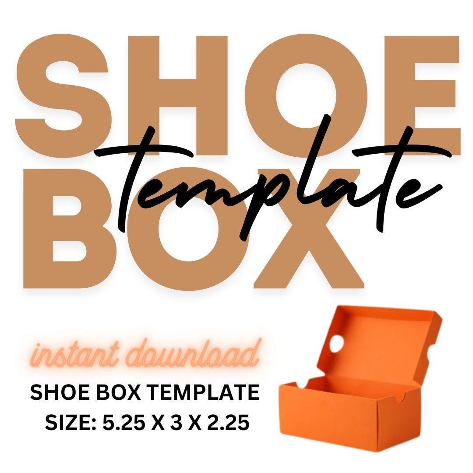 SHOE BOX TEMPLATE Mini Shoe Box - Etsy