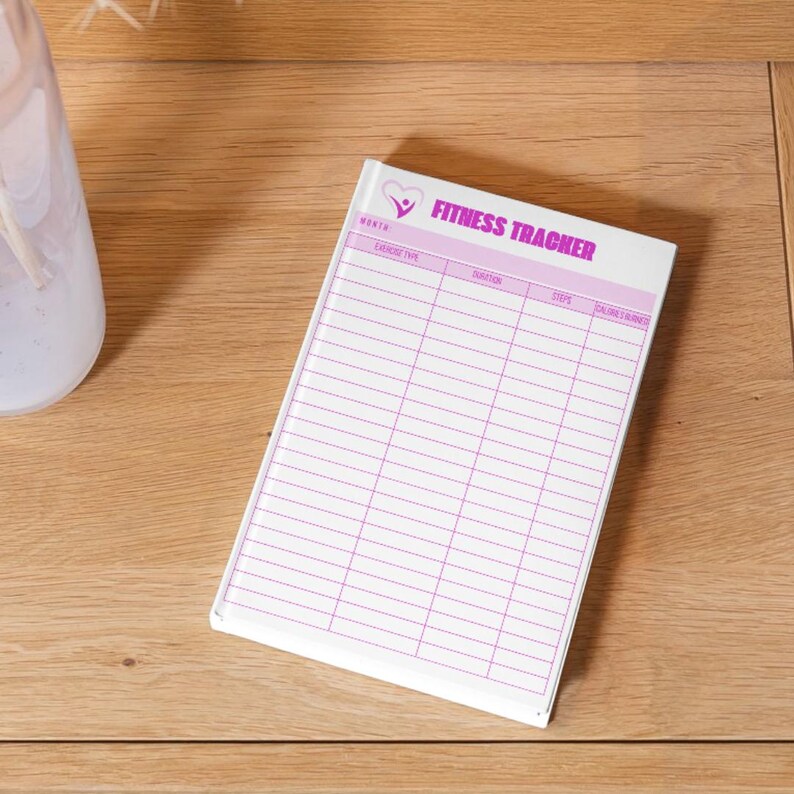Fitness Tracker Printable | Workout Log & Health Progress Planner ...