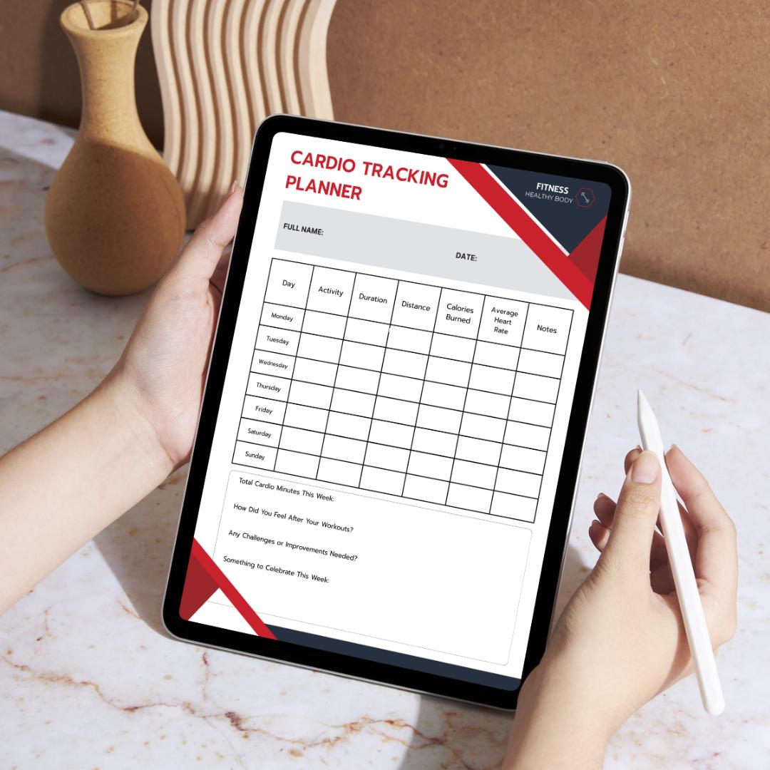 Cardio Tracking Planner Printable | Running Cycling & Cardio Log ...