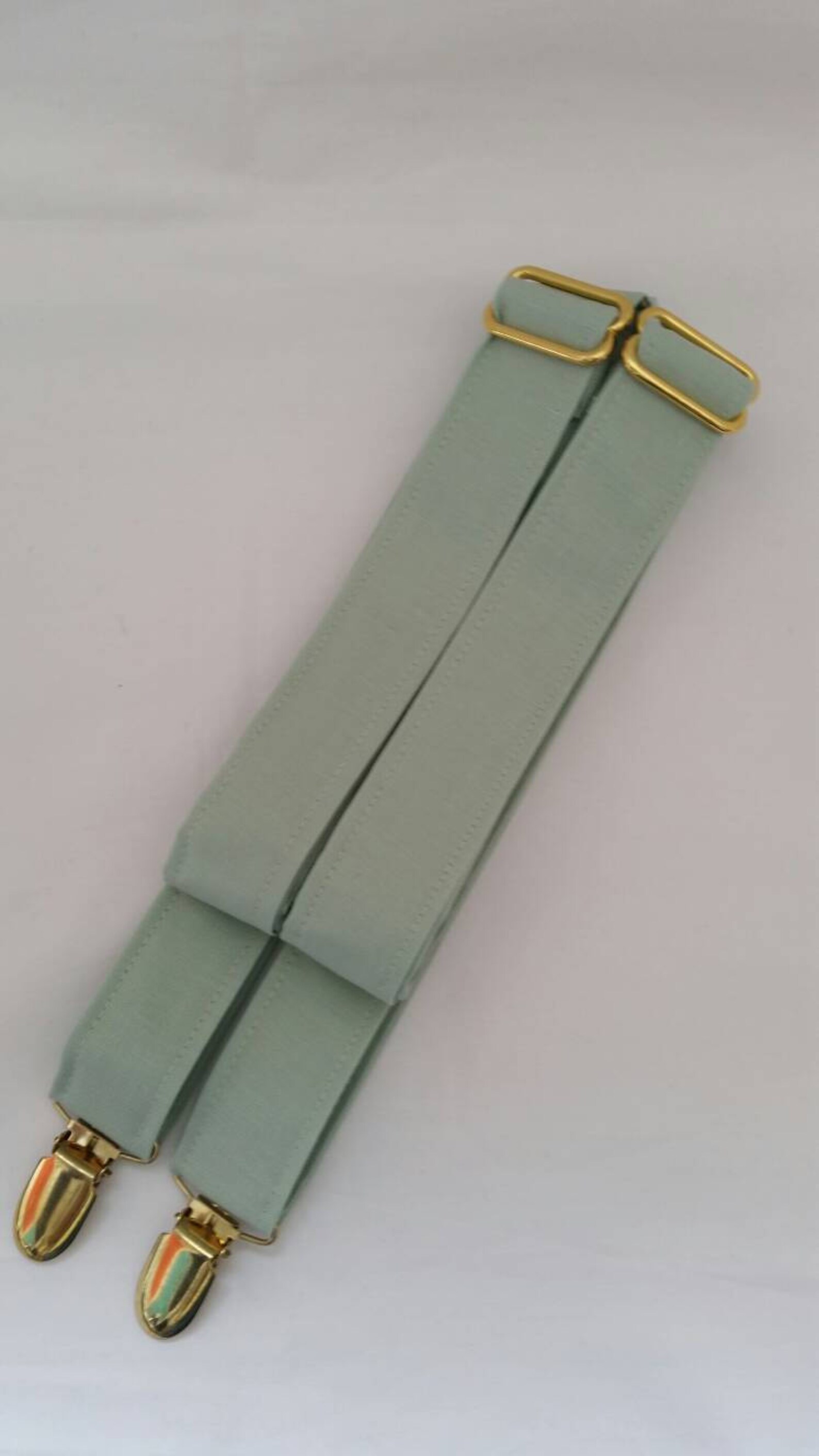 Sage Green Suspenders with Sage Double Bow Tie. Bridal Color Etsy