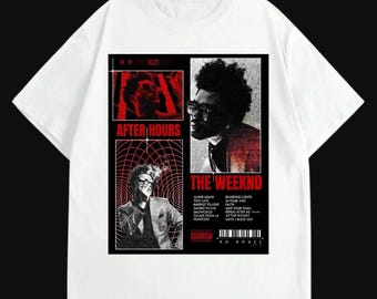 Diseño de camiseta del álbum After Hours de The Weeknd en formato PNG, gráfico de concierto vintage XO, descarga digital, archivo para imprimir camisetas, regalo para fans de la música.