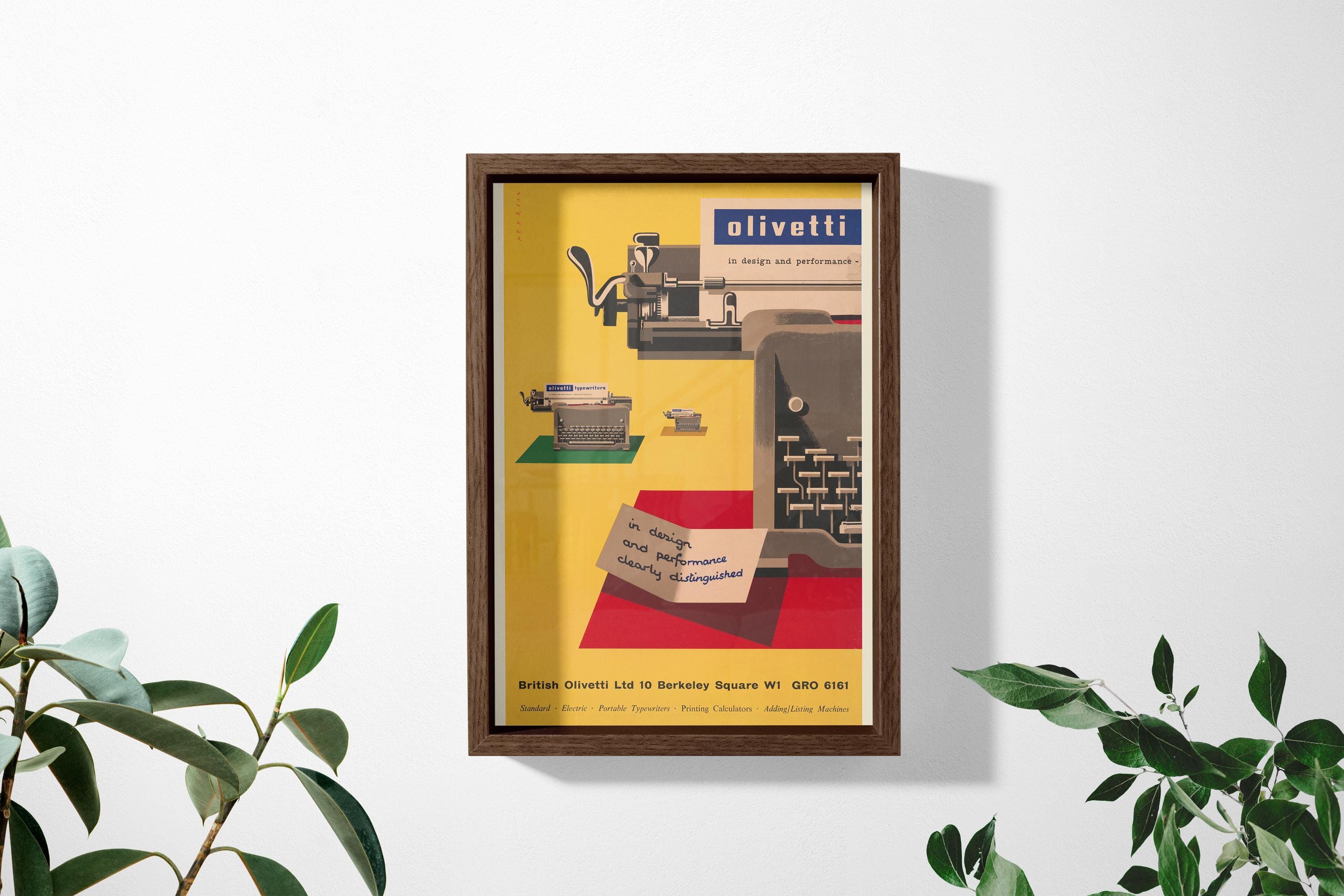 Olivetti Vintage Poster - Etsy