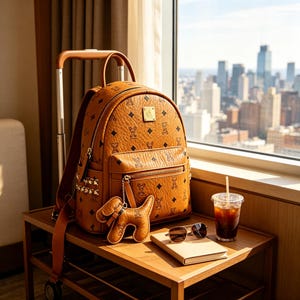 Mochila de cuero con monograma marrón 2026, bolso de viaje de gran capacidad para mujer, mochila informal para el día a día en la escuela.