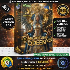 Quantum Queen EA V3.52 Metatrader 5 Gold Scalper (MT5) Unlimited Licence