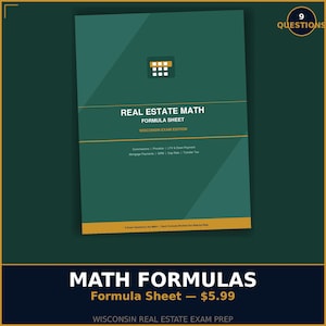 Wisconsin Real Office 2020 Mathematikformeln | Prüfungsvorbereitung, -promission, -zuteilung, Cap-Rate (PDF)