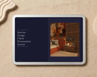 Interior Design Client Presentation System, Canva Proposal Template (Digital Download)