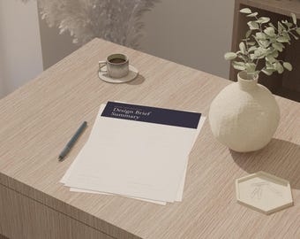 Interior Design Brief Summary Template · Editable Canva Template · Instant Download