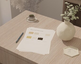 Interior Design Material Board Template · Editable Canva · Instant Download