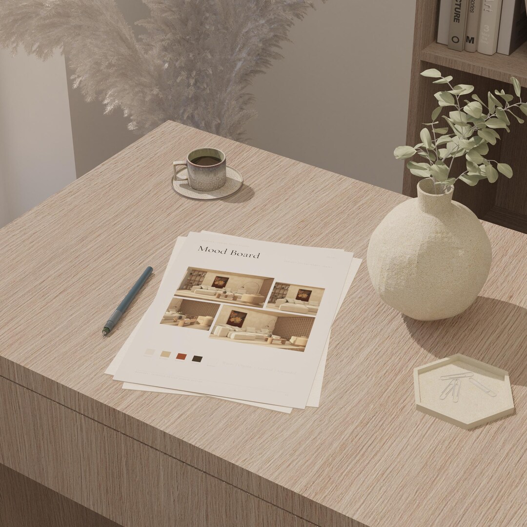 Interior Design Mood Board Template · Editable Canva · Instant Download ...