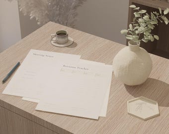 Interior Design Meeting Notes & Revision Tracker Bundle · Canva Templates · Instant Download