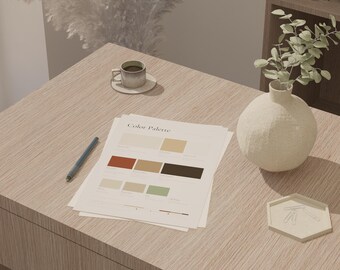 Interior Design Color Palette Template · Editable Canva · Instant Download