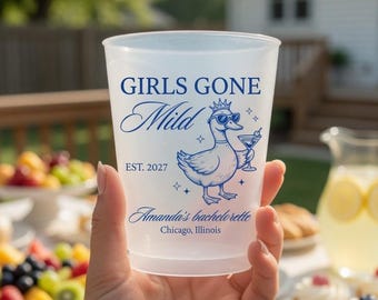 Personalisierte Mädchen gegangen Mild Tassen, coole Gans Bachelorette Party Tasse, benutzerdefinierte Name Weintasse, Brautparty Gunst Tassen, Bach Wochenende Trinkgeschirr