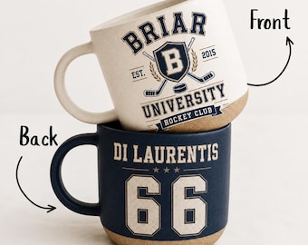 Briar Hockey Pottery Mug, Briar University Ceramic Mug, Dean Laurentis Coffee Mug, Off- Campus Series Mug, Hockey Romance BookTok Gift