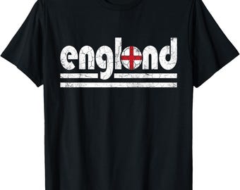 England Soccer Fan T-Shirt Retro Vintage British Flag Tee ENG 2026 Football Supporter Shirt Three Lions Unisex Graphic United Kingdom Tops