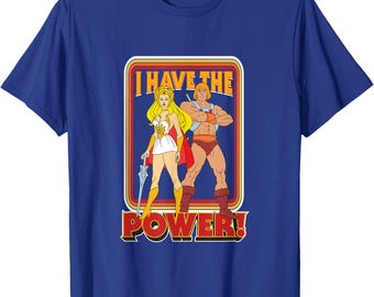 Masters of the Universe He-Man She-Ra Retro 80s Cartoon T-Shirt Nostalgia Fan Apparel