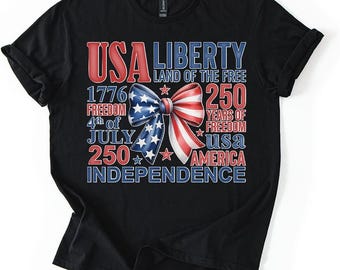 USA 250th Independence Day Shirt, America 250 Semiquincentennial Tee, Patriotic 1776 2026 T-Shirt, 4th of July Unisex Celebration Gift