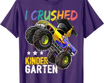 Monster Truck Kindergarten Abschluss Shirt, Klasse von 2026 Jungen Abschluss T-Shirt