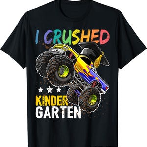 Monster Truck Kindergarten Graduation Shirt, Class of 2026 Boys Grad Tee