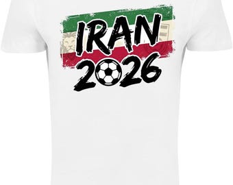 Iran Soccer Shirt World Football 2026, Team Melli Football Fan Tee, Retro İran Graphic T-Shirt
