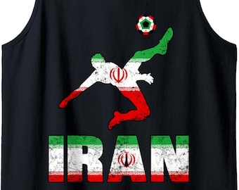 Iran Soccer Tank Top, Team Melli Football Shirt, Iranian Flag Shirt for Fan, 2026 World Tournament Match Day Apparel, Unisex Soccer Gift