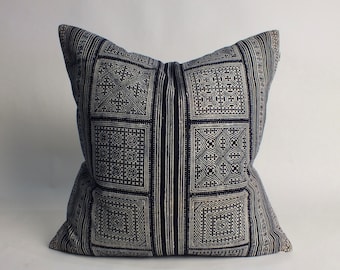 Hemp Hmong Pillow-case  Ethnic Cushion cover Vintage Textile Decorative Accent  throw  pillows sofa living room bed room home decor