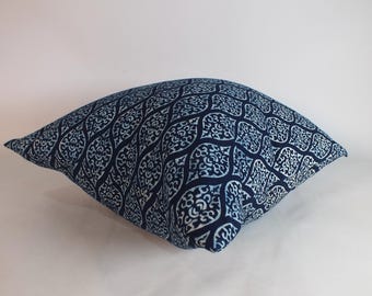 Blue Indigo Block Print Mud-cloth Hmong Pillows  throw cushions ethnic Fabrics Handmade Sofa cushion